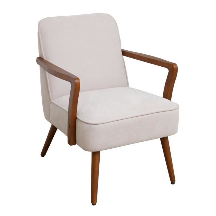 svita tuva fauteuil lounge chaise d'accent vintage salon chambre beige