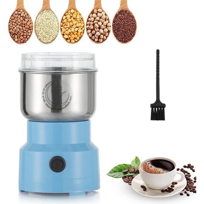 Moulin À Céréales Multifonctionnel 200W 14500Rpm, Moulin À Café Ultra-Fin, 300Ml Broyeur À
