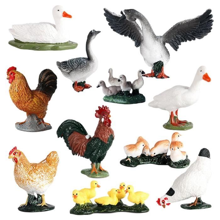 LHCUPGE Figurines d'Animaux de Ferme, Figurines d'Animaux Réalistes ,10