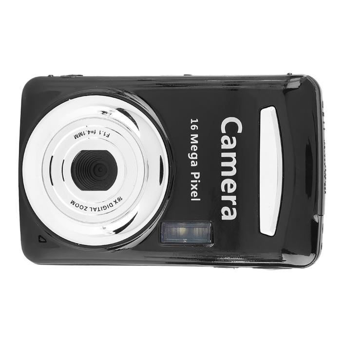 VGEBY Appareil photo numérique Mini caméscope numérique extérieur 16MP 720P 30FPS Zoom 4X HD (noir)