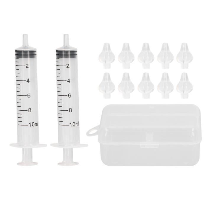 Irrigateur Nasal Bébé 10ml - Mouche-Bébé Portable Avec Embout Silicone Doux, Lot De 2