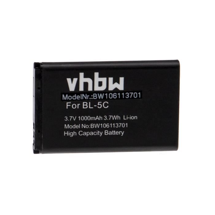 Vhbw Batterie remplacement pour Doro DBR-800A pour smartphone (1200mAh,  3,7V, Li-ion)