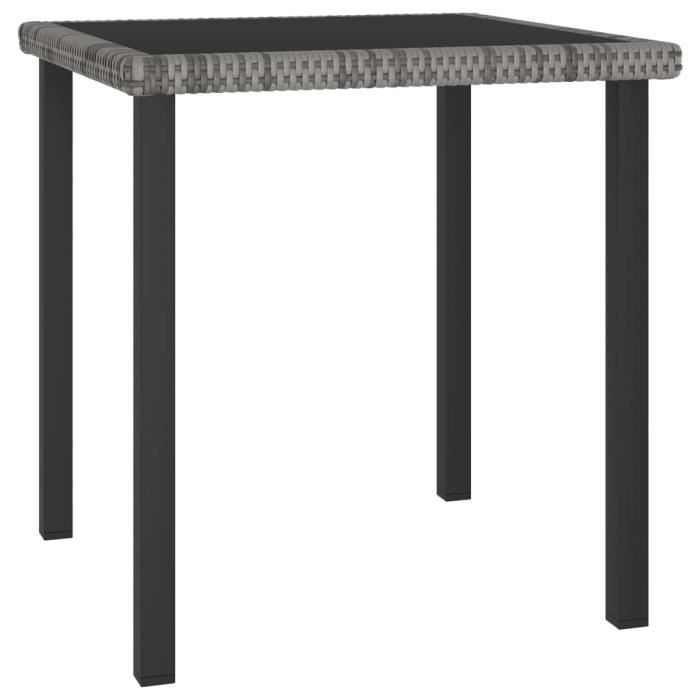 vidaXL Table à dîner en résine tressée