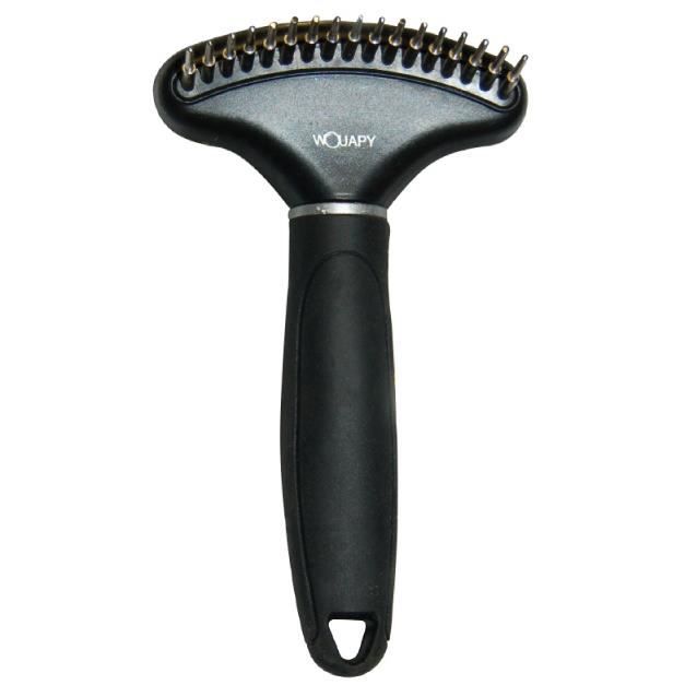 Comparer les prix de Wouapy – Râteau Plastique pour Chien et Chat – Peigne pour Entretenir le Pelage – Poignée Ergonomique – Dents en Métal Douces –