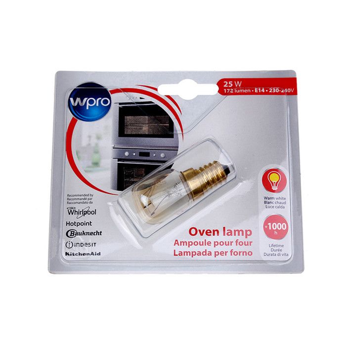 Ampoule E14 pour Four - WPRO - Durée de vie 1000h - Accessoire pour Four et Micro-ondes LFO 140