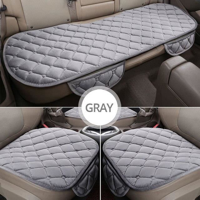 COUVRE SIEGE,Gray 3pcs--Housse de coussin de siège de voiture en Fiber courte, couvre siège universel doux, protection de siège'auto