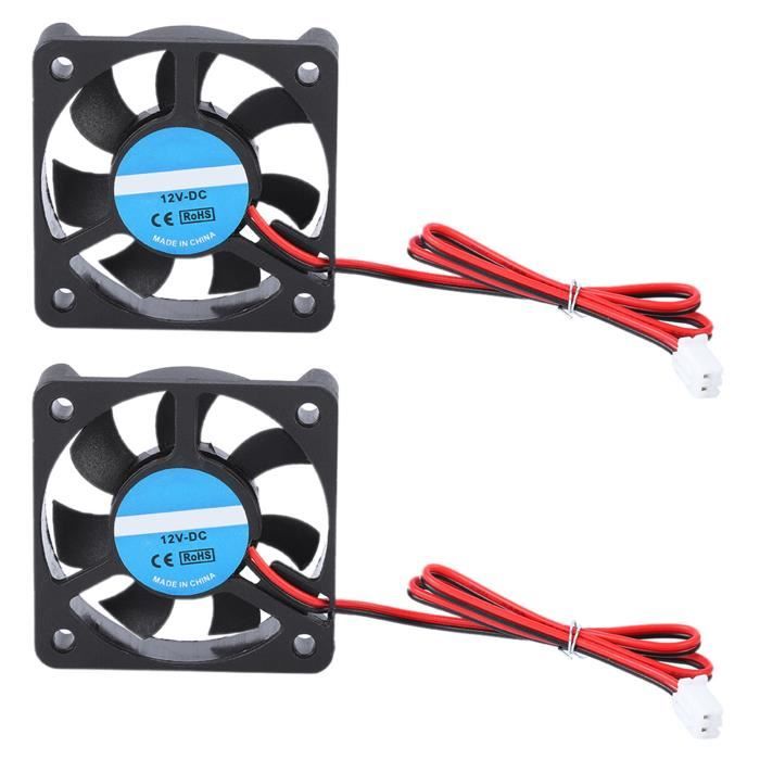 2 Ventilateurs PC 80x80x10mm USB 5V - 2500 Tr/min, Silencieux, Pour Imprimante 3D, Boîtier, NAS