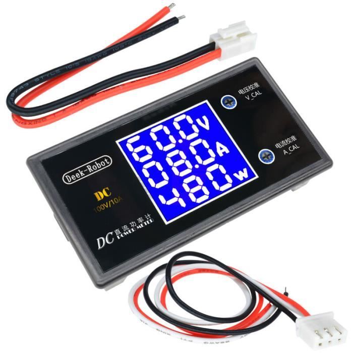 Voltmètre/Ampèremètre Numérique DC 3½ Digits - Mesure 0-1000V Et 0-1000A - Montage Panneau