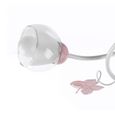 ONLI  Plafonnier 3 lumières pour chambre d'enfant en métal blanc avec papillons peints en rose - 4924/PL3-1