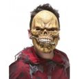 Masque latex squelette mangeur de reptiles adulte - GENERIQUE - Halloween - Jaune-1