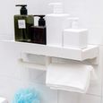 1 pc Punch gratuit support de rangement de salle de bain mural serviette porte-bouteille de douche   RANGEMENT - CASIER - ETAGERE-1