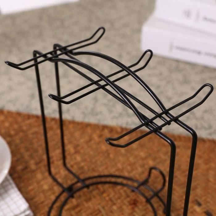 Présentoir Tasses à Thé Et Café - Support 6 Tasses Organisateur Vaisselle En Métal