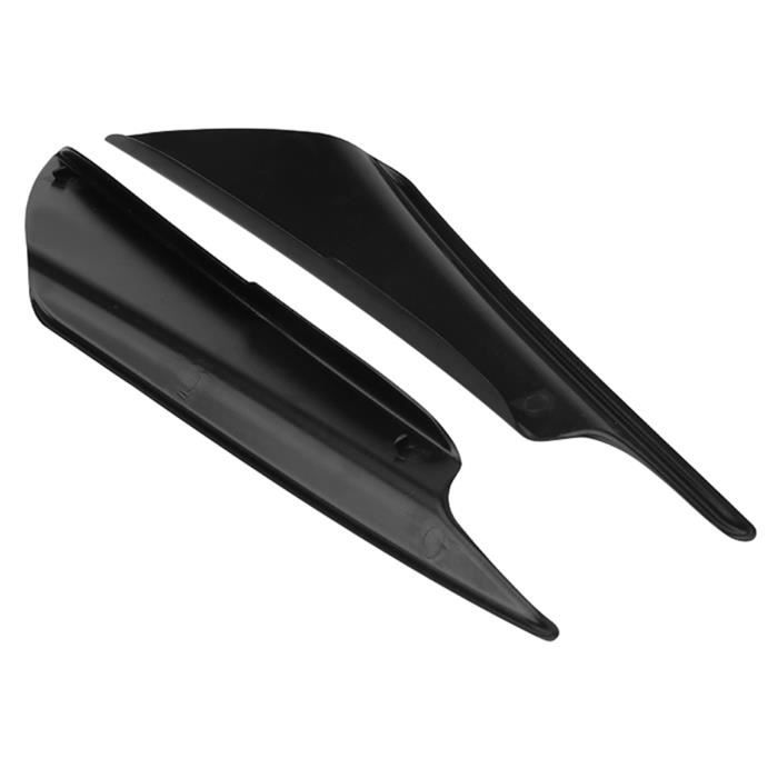 Spoiler Avant Universel Kit - 3 Pièces ABS Noir Brillant - Aileron Pare- chocs Voiture Aileron Avant Look Sportif