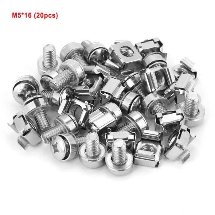 Kit De 20 Vis Hex M4x12mm Inox 304 – Avec Écrous Et Rondelles – Uxcell