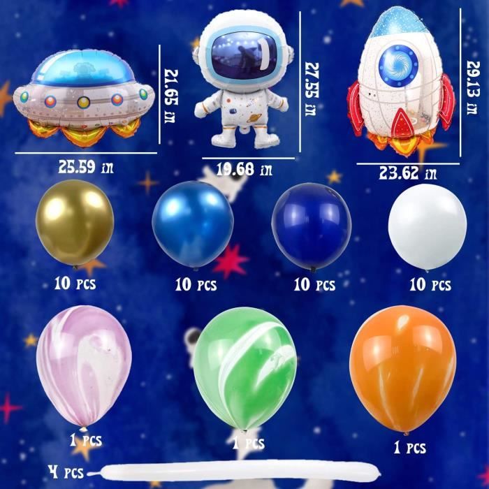 Kit de Ballon pour Anniversaire Espace - Ballon Anniversaire