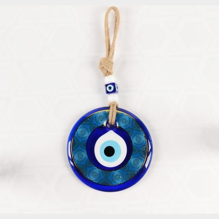 Porte-clés œil Bleu Protecteur - Pendentif En Alliage Zinc - Décoration Voiture Ou Maison - Chasse Malchance