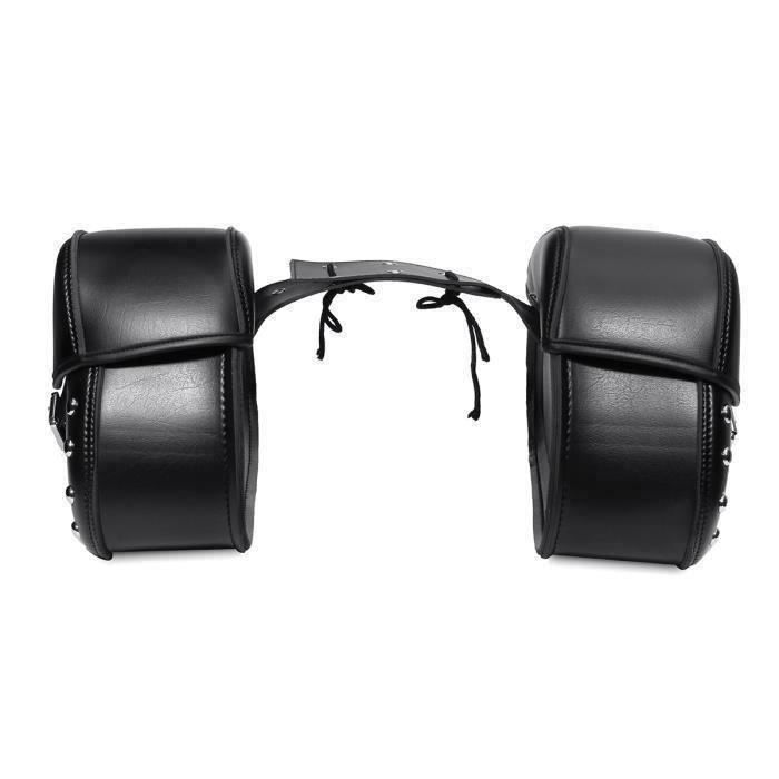 Sac Latéral Rigide Pour Moto Chopper 35x20x18 Cm, Noir, Neuf, Marque A-PRO SRL, Fabrication Italie