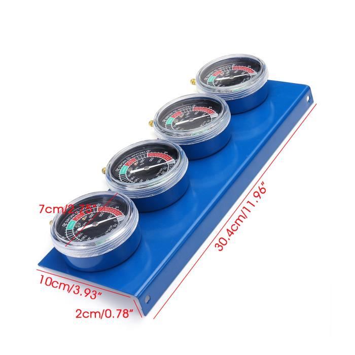 KIMISS Manomètre à Vide Manomètre à Double échelle 6000psi Manomètre De