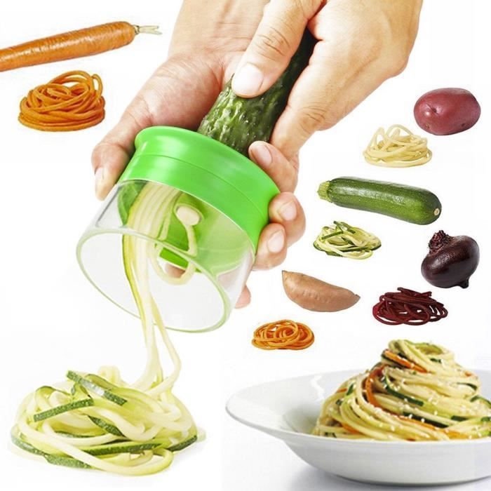 Coupe légumes - coupe légume spiralizer 4 en 1,spaghetti légume,spirale de  légumes trancheuse pour courgette nouilles,carotte spaghettis,concombre