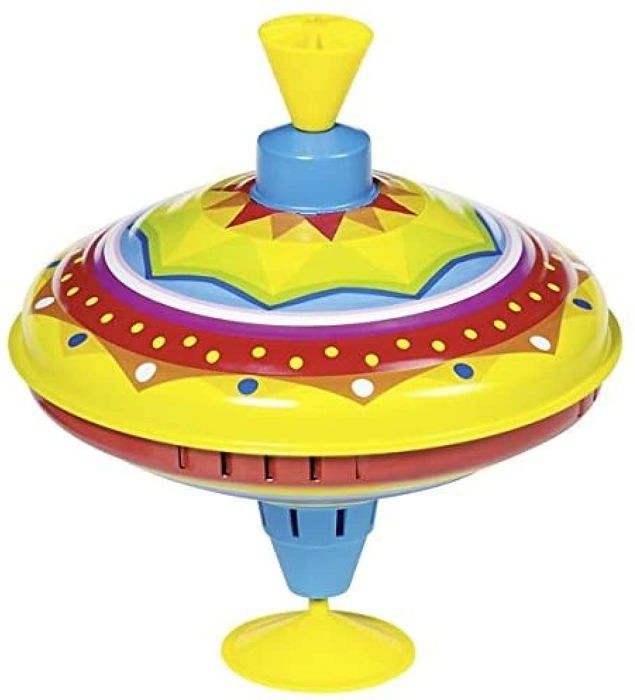 Toupie En Tôle Moses – Motif Parade D'Animaux – Tourne Et Bourdonne – Dès 18 Mois – Taille 15 Cm, Diamètre 12,8 Cm – Idéal Pour éveil Et Découverte