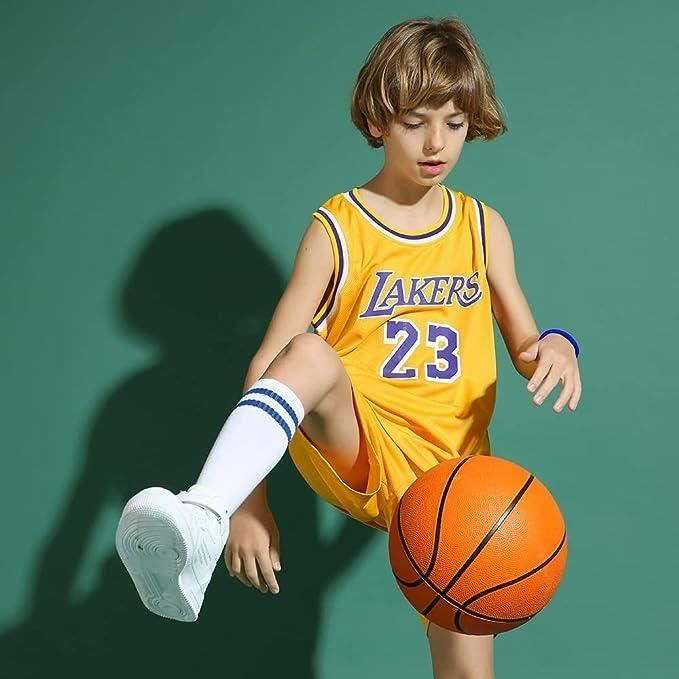 Tenue Basket Enfant,2 Pièces Ensemble Basket Enfant,Pop Maillot Basket  Enfant,Maillot de Basket Enfant - Avec numéro 23 - jaune - Cdiscount Sport