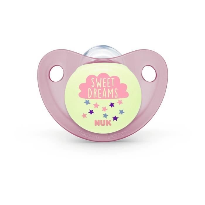 Nuk Night & Day Sucettes Phosphorescentes Silicone 18-36 mois Duo Fille -  Paraphamadirect