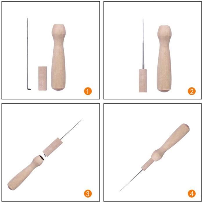 Kit de Démarrage pour Feutrage à Sec - Tapis de Feutrage, Porte-Aiguilles et Aiguilles à Feutrer, Idéal pour Artisans Débutants et Expérimentés, 15,5 x 12,5 cm
