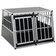 DILWE Cage pour chien à double porte 94 x 88 x 69 cm-XIO-2