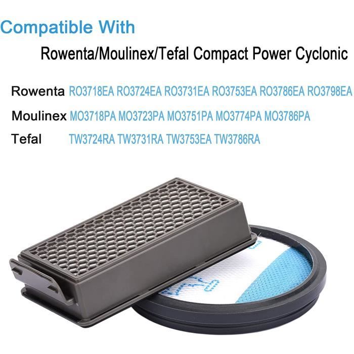 Kit filtres pour aspirateur Moulinex Compact Power Cyclonic - miss