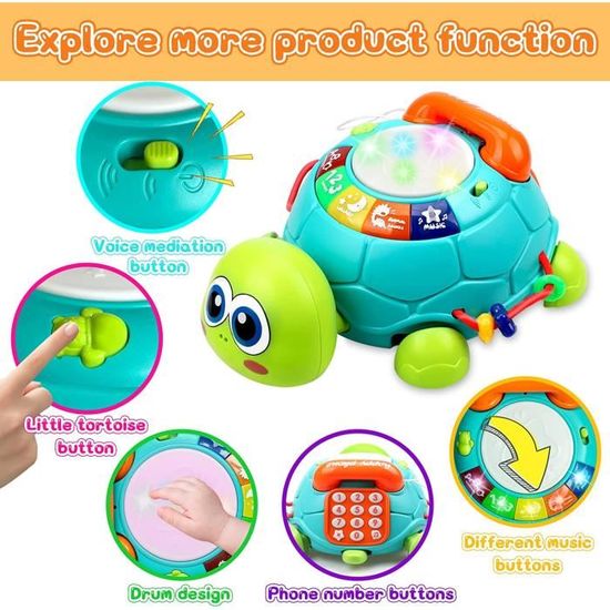 Établi Jouet Bébé 1-3 Ans – Caisse à Outils Avec Musique Et Lumières – Jeu Montessori – Cadeau Garçon Fille