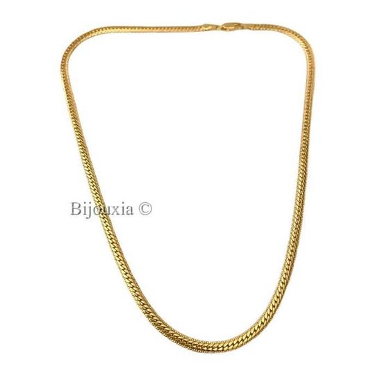 Parure Dolly-Bijoux Chaîne Maille Anglaise Bombée 4mm - Plaqué Or 18K 5 Microns - Neuf Avec étiquettes