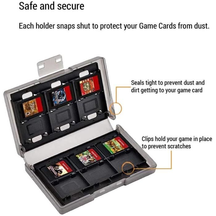 Boite de Rangement pour Cartes de Jeux Nintendo Switch Boitier de  Protection