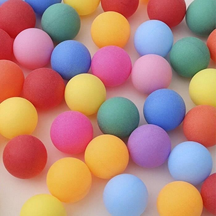 Lot de 100 balles de tennis de table colorées