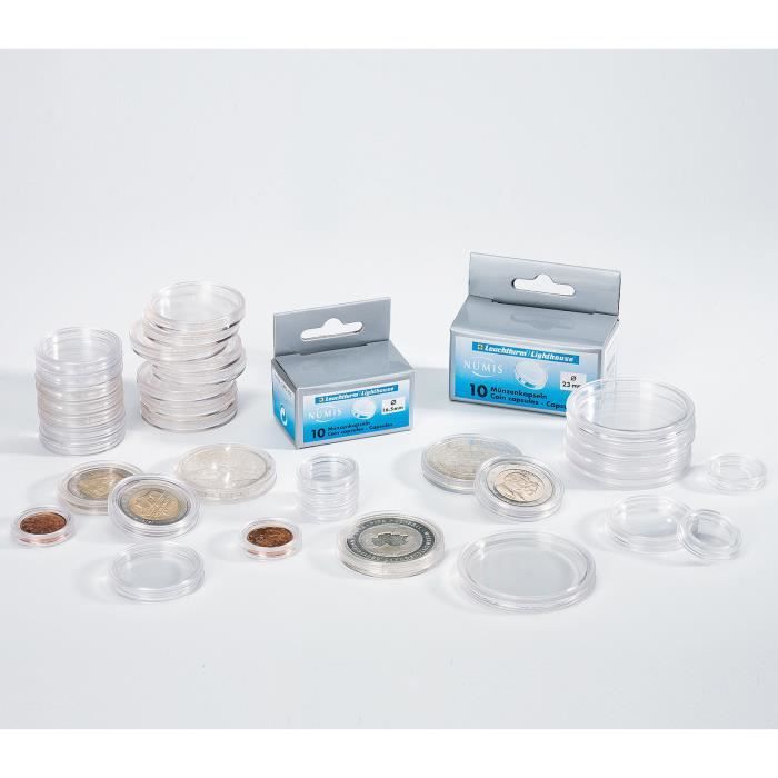 Capsules pour pièces de monnaie diamètre intérieur 23 mm online Capsules pour pièces de monnaie diamètre intérieur 23 mm online
