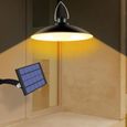 Shed solaire LED Lampe suspension solaire Hanging Lustre étanche avec 3 têtes pour le jardin extérieur Cour Patio Couloir-3