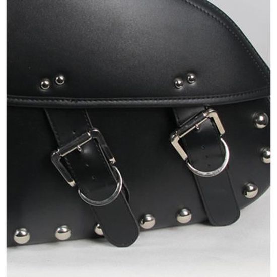 LEDRIE- Paire De Sacoches Cavalières En Cuir Véritable  2 Fermetures Pour Moto Custom C2x31109324