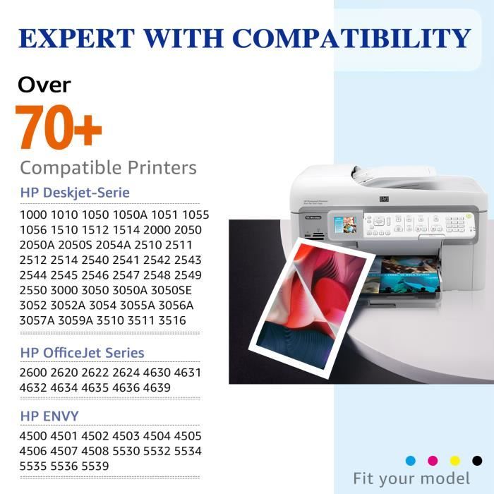 Compatible HP 301 XL Cartouches d'encre pour HP Envy 4500 4504 4505 4507  5530 , HP Deskjet 2540 2542 2510 1510 1512 3059A - Cdiscount Informatique