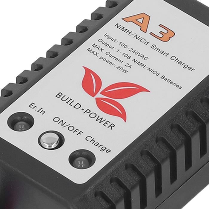 LIA - Chargeur NiMH NiCd Chargeur de batterie intelligent 20W avec  indicateur LED pour 6V 7.2V 8.4V 9.6V NiMH NiCd Cell Pack AC - Cdiscount  Bricolage