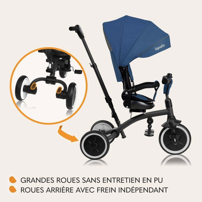 KIKKABOO ALUMA tricycle 8-en-1 pliable, cadre en aluminium, gris (31006020167) au meilleur prix sur