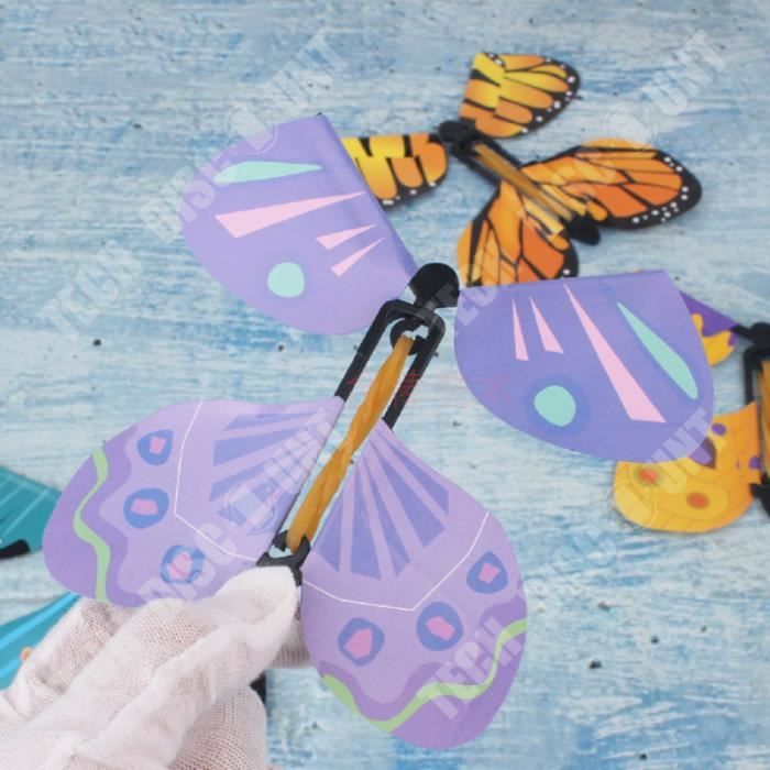 12 Papillons Volants Magiques - Surprise élastique Pour Cadeaux, Anniversaire - Animation Enfants Et Magie