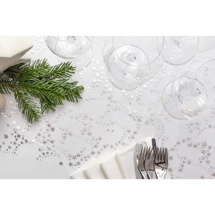 Chemin De Table Noël 28cm*5m, Flocon De Neige Ruban De Table Tulle