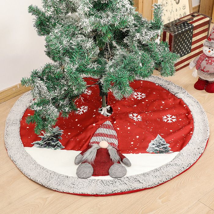Jupe De Sapin Noël 80cm Couvre Pied Ronde - Tapis Avec