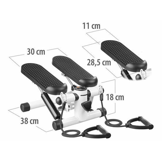 Mini Stepper Violet Avec Bandes De Résistance - Appareil Fitness Maison