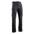 Pantalon de travail LMA Cortex noir avec renforts entrejambes et poches genouillères-0