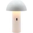 Lampe de table sans fil - LUMISKY - TOD WHITE - H28 cm - Tête orientable - LED blanc chaud-0