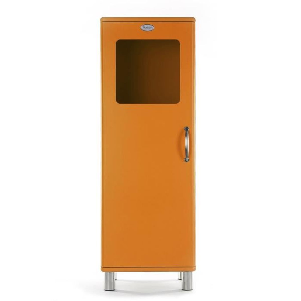 Malibu Armoire Vintage A 1 Porte Vitree Orange Orange Achat