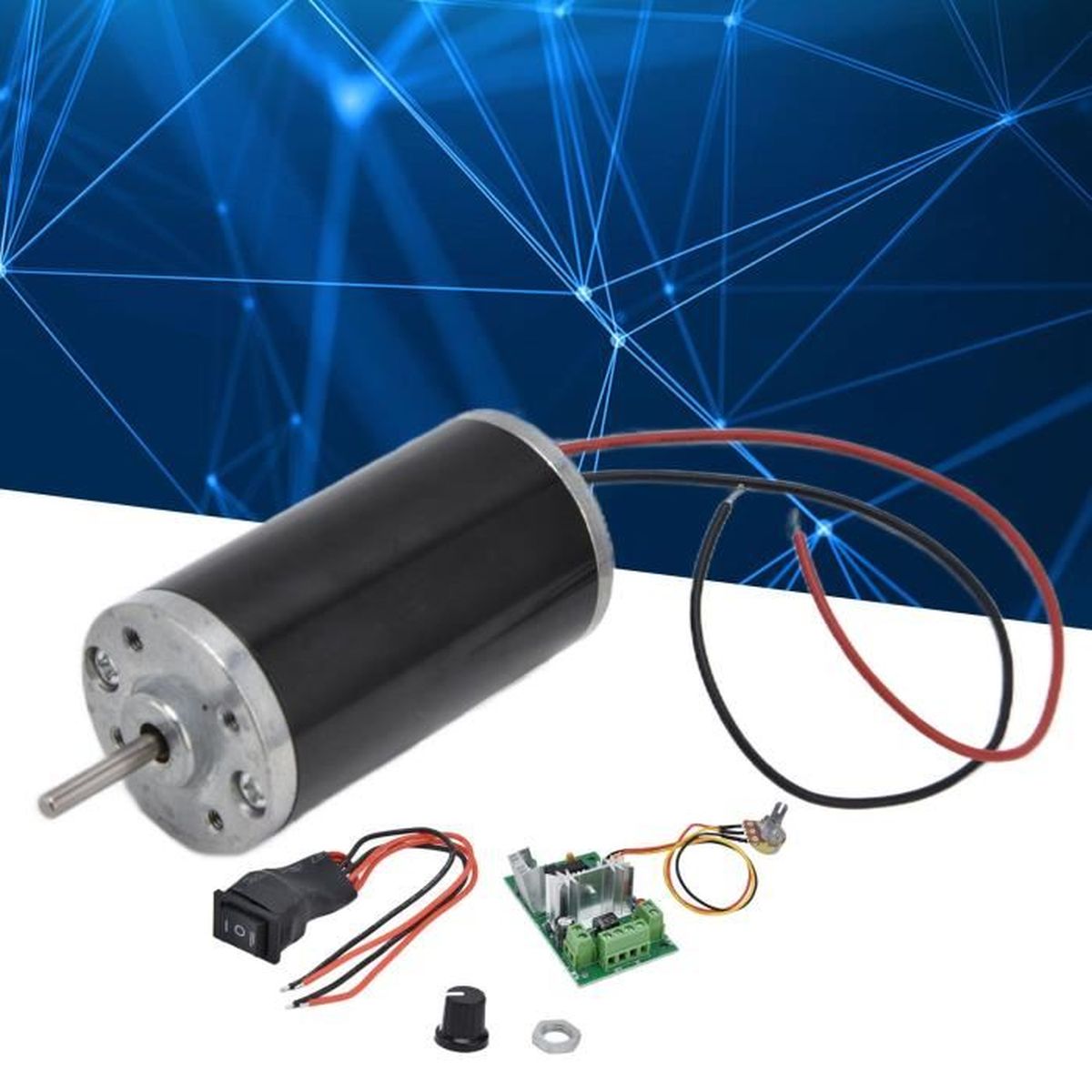 Moteur DC 12V 30W - Moteur à Aimant Permanent - Pour Générateur DIY, Mini Machines