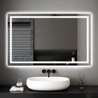 Dripex Miroir Salle de Bain 60x80cm avec 30 Watt Éclairage, Anti-buée, Dimmable&3 Couleurs, Interrupteur Tactile, Antidéflagrant