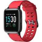 YAMAY Montre Connectée Bluetooth Femmes Sport Montre Intelligente Etanche Tracker d'Activité Sommeil Cardio pour Android iOS Rouge