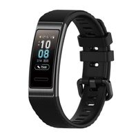 Bracelet de montre noir en silicone antichoc pour Huawei Band 3 Pro